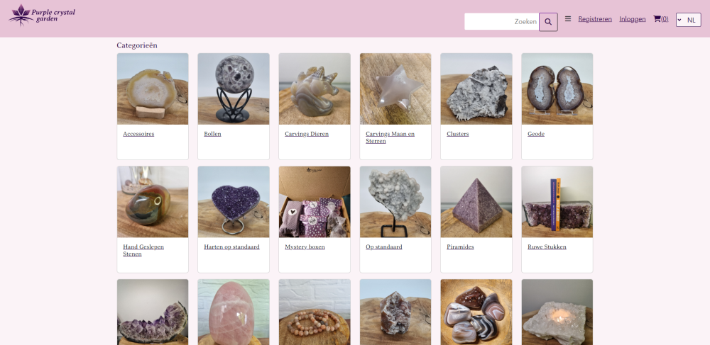 Purple crystal garden
